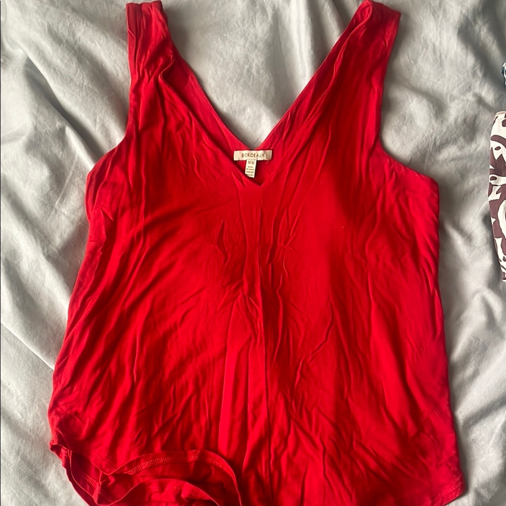 Red Women's Sleeveless Top